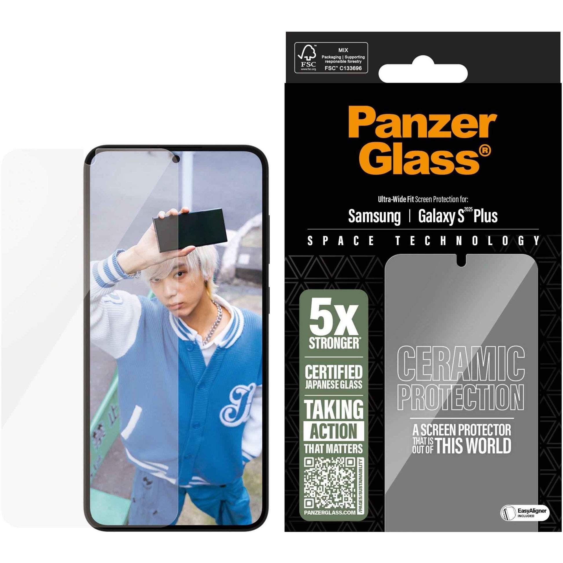 PanzerGlass Ceramic Screen Protector for Galaxy S25+