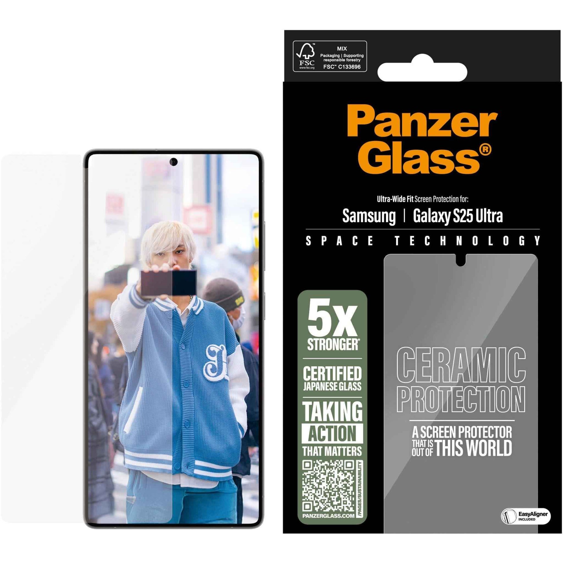 PanzerGlass Ceramic Screen Protector for Galaxy S25 Ultra