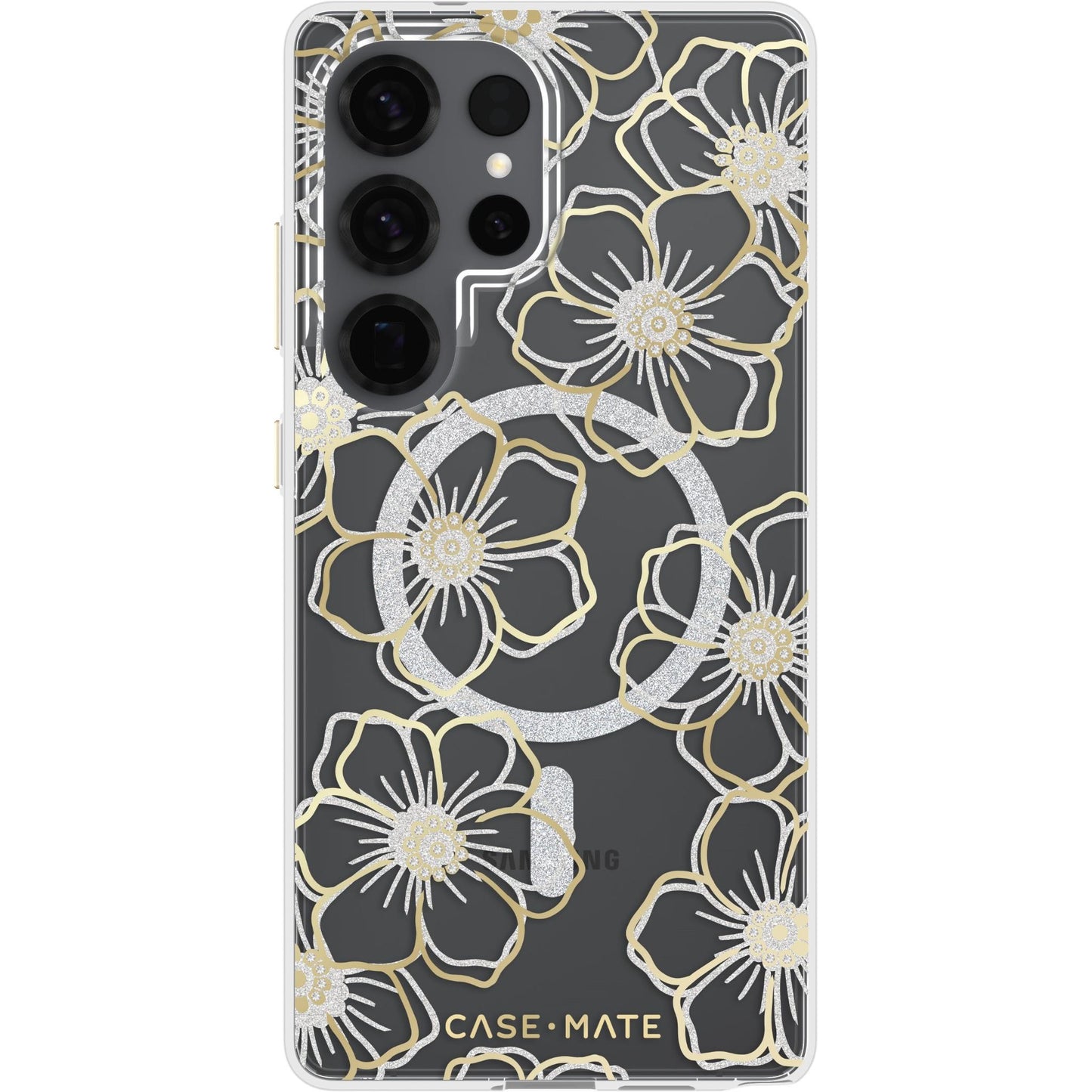 Case-Mate Floral Gems Case for Galaxy S25 Ultra (Gold)
