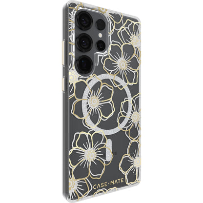 Case-Mate Floral Gems Case for Galaxy S25 Ultra (Gold)