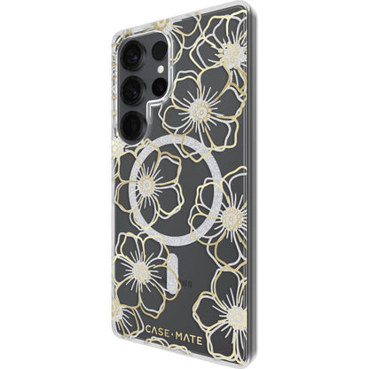 Case-Mate Floral Gems Case for Galaxy S25 Ultra (Gold)