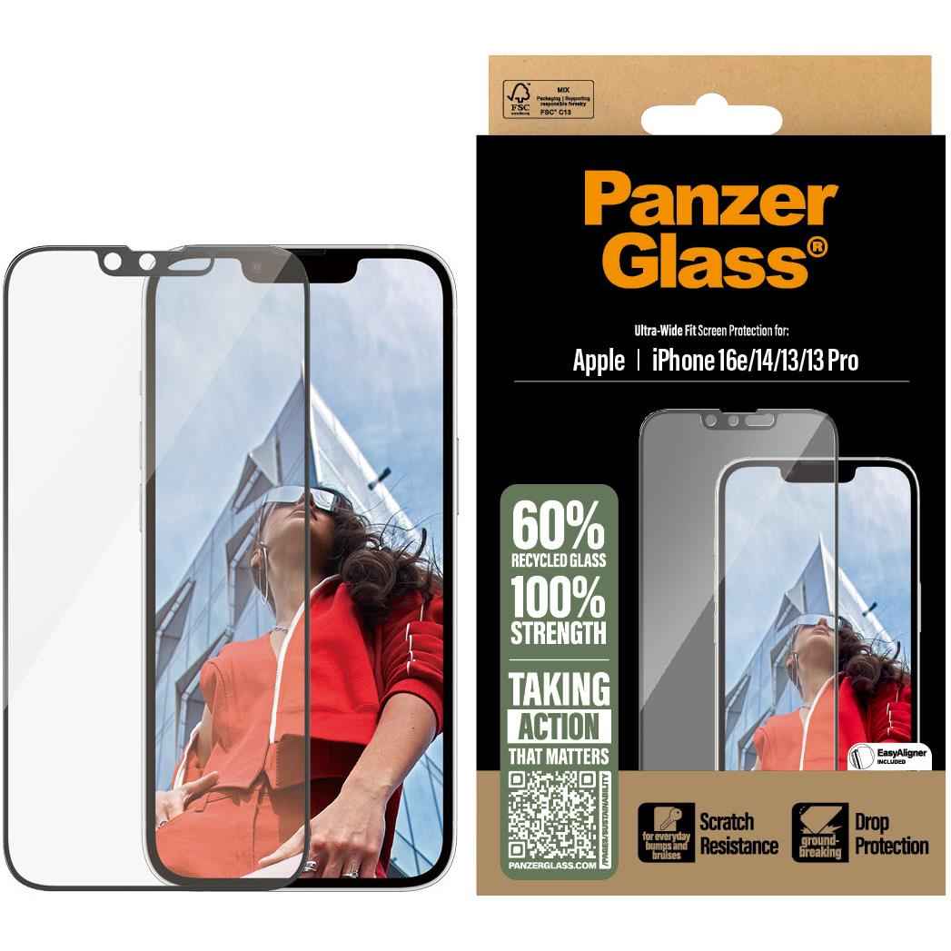 PanzerGlass Ultra Wide Screen Protector for iPhone 16e/14/13/13 Pro