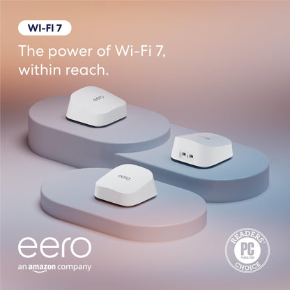 Amazon eero 7  Wi-Fi 7  Dual-Band Mesh Router (3 Pack)