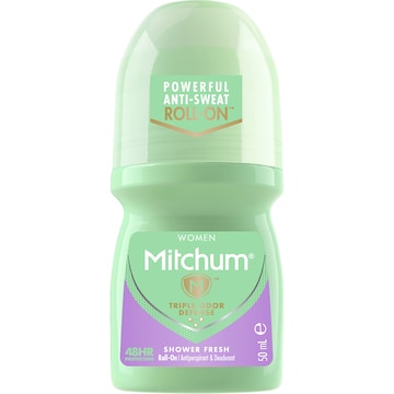 Mitchum Women's Roll On Shower Fresh Antiperspirant & Deodorant 50mL