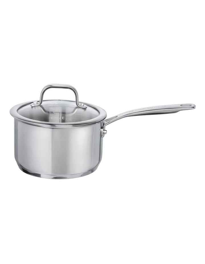 One Saucepan with Lid 1.8L/16cm in Stainless Steel