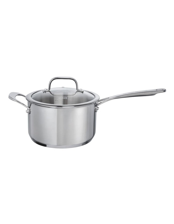 One Saucepan with Lid 3.8L/20cm in Stainless Steel