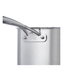 One Stockpot with Lid 7.5L/24cm in Stainless Steel