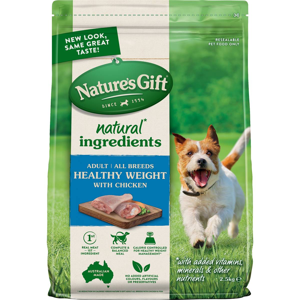 Nature's Gift Adult Dry Dog Food Healthy Weight With Chicken 2.5kg