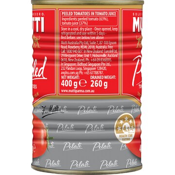 Mutti Whole Peeled Tomatoes 400g