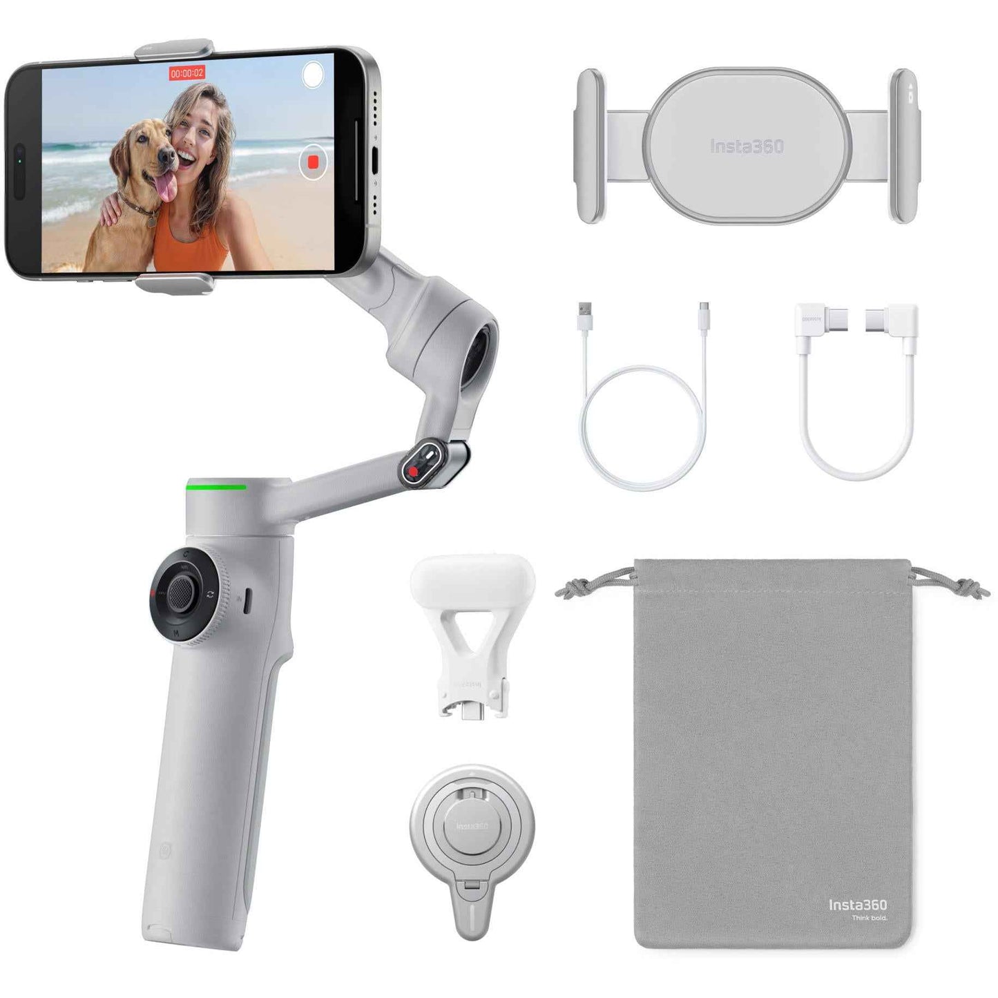 Insta360 Flow 2 Pro Creator Bundle (Stone Grey)