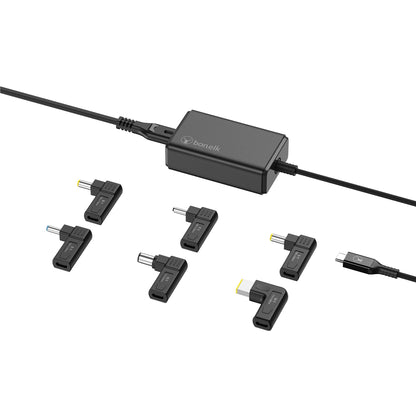 Bonelk Long-Life 65W GaN Multi-Device Laptop Charger, in-built Cable 1.5m (Black)