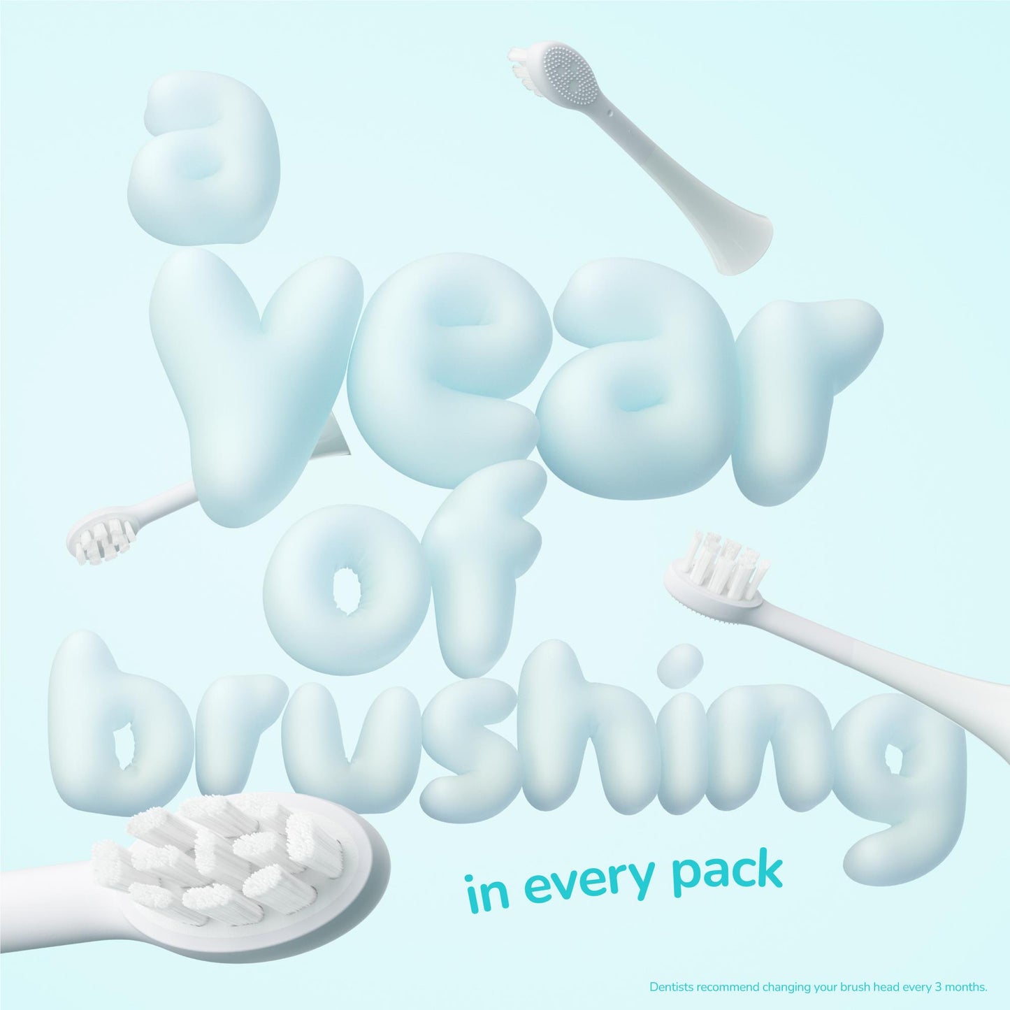 Ordo Sonic Kids Squishmallows Rechargeable Brushheads (White)[4 Pack]