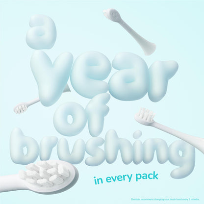 Ordo Sonic Kids Squishmallows Rechargeable Brushheads (White)[4 Pack]