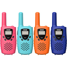 XCD UHF CB 0.5W Handheld Radio 4 Pack (Pink/Cyan/Orange/Blue)