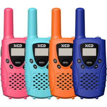 XCD UHF CB 0.5W Handheld Radio 4 Pack (Pink/Cyan/Orange/Blue)