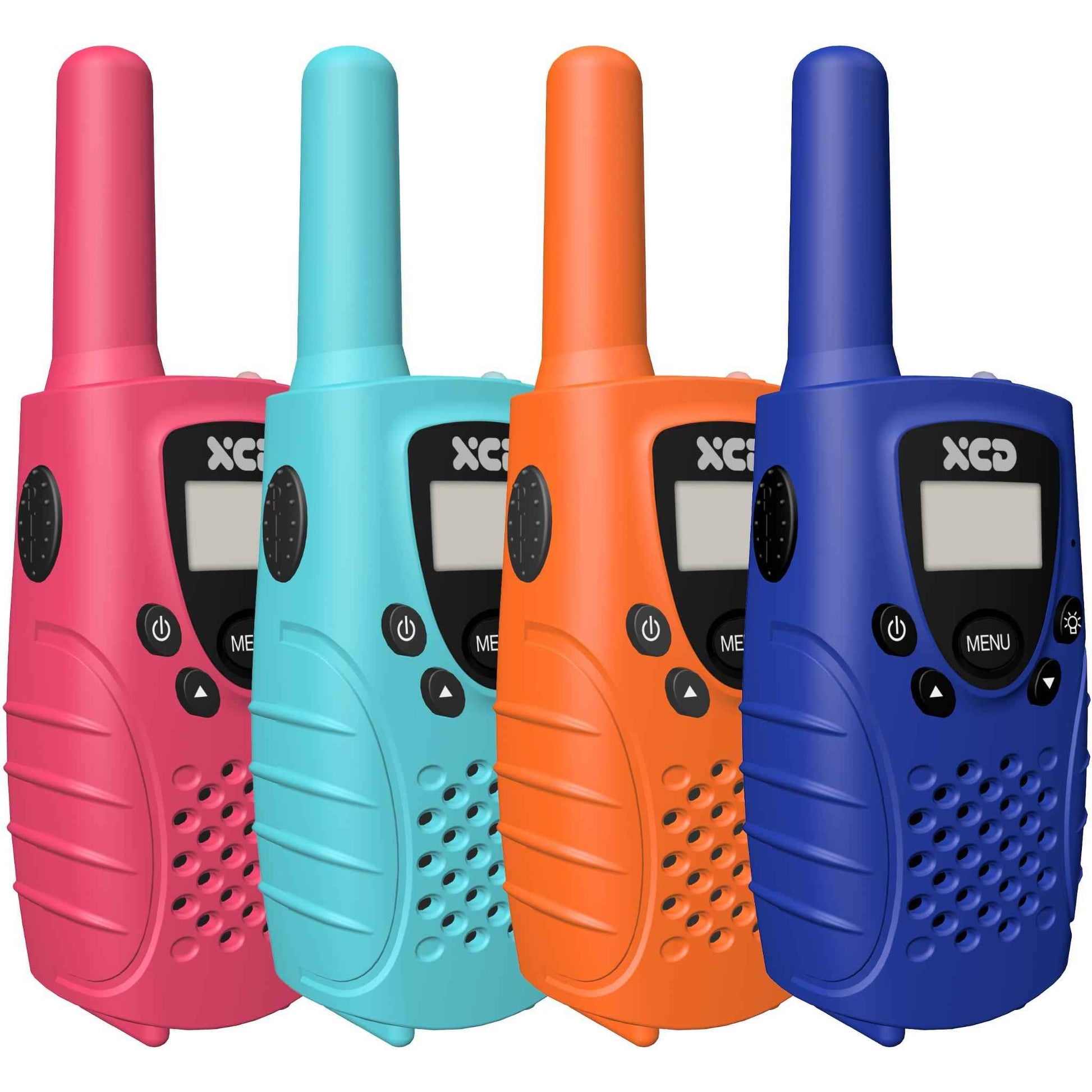XCD UHF CB 0.5W Handheld Radio 4 Pack (Pink/Cyan/Orange/Blue)