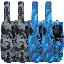 XCD UHF CB 0.5W Handheld Radio 4 Pack (Camo Grey/Camo Blue)
