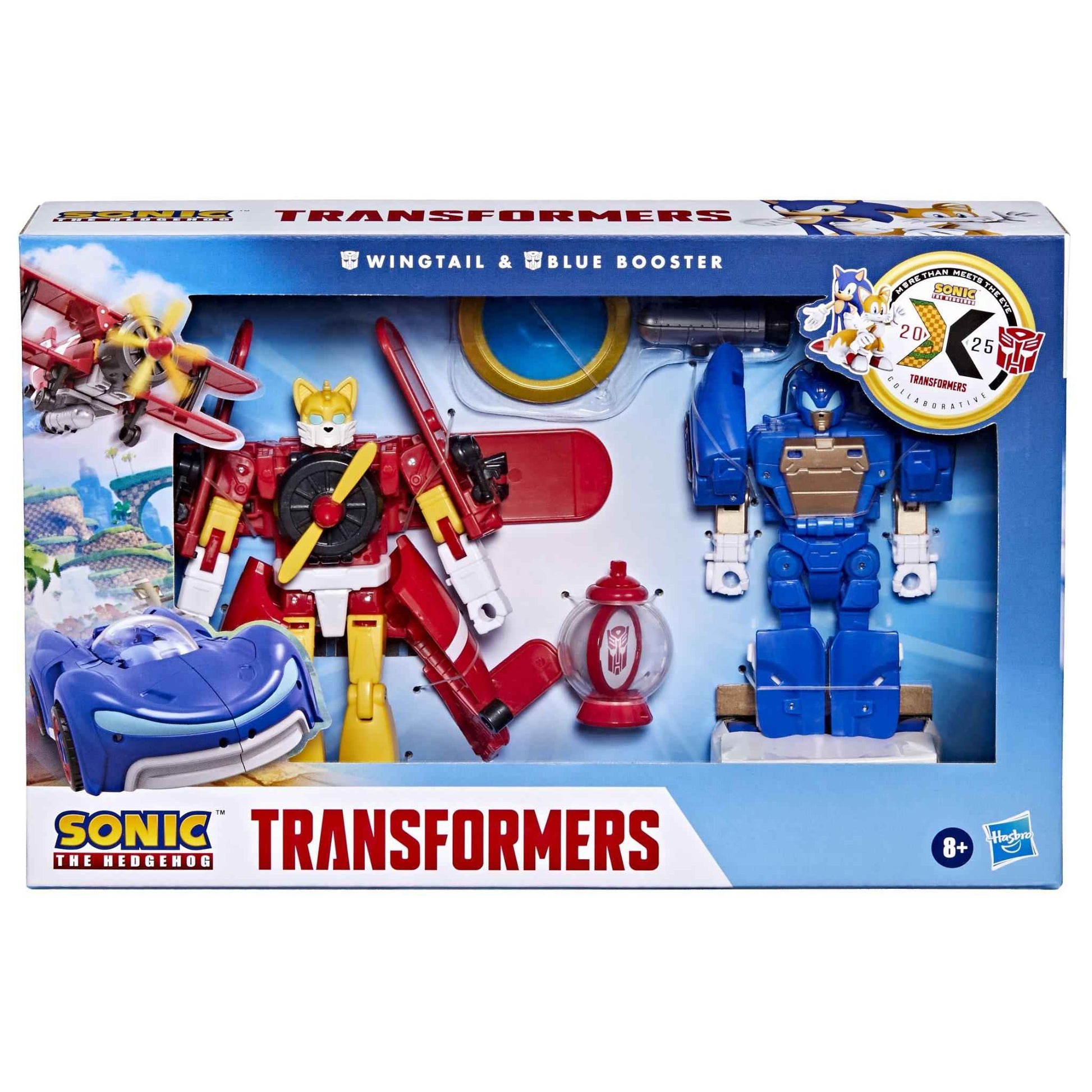 Transformers - Collaborative: Sonic The Hedgehog - Wingtail and Blue Booster Action Figures
