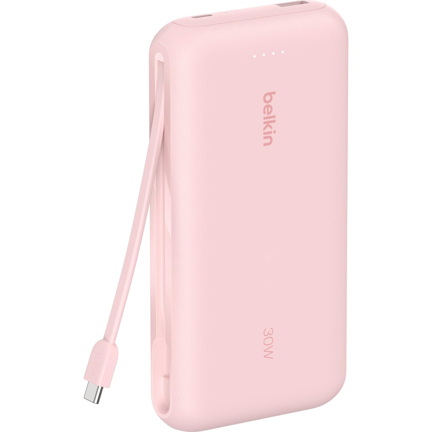 Belkin BoostCharge Power Bank 20K with Integrated Cable (Pink)