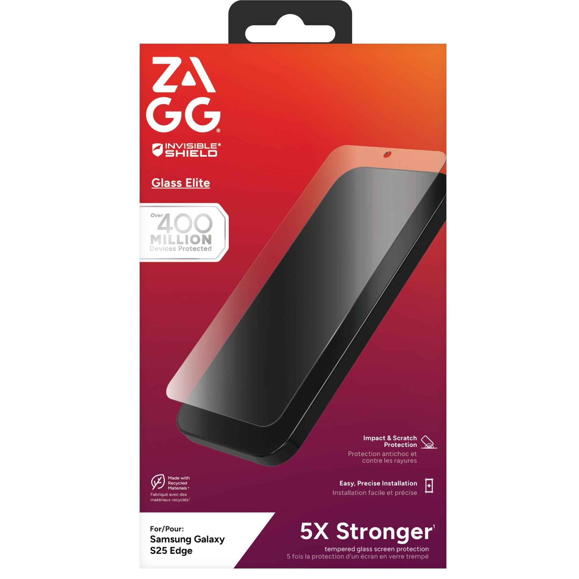 ZAGG InvisibleShield Glass Elite Screen Protector for Galaxy S25 Edge