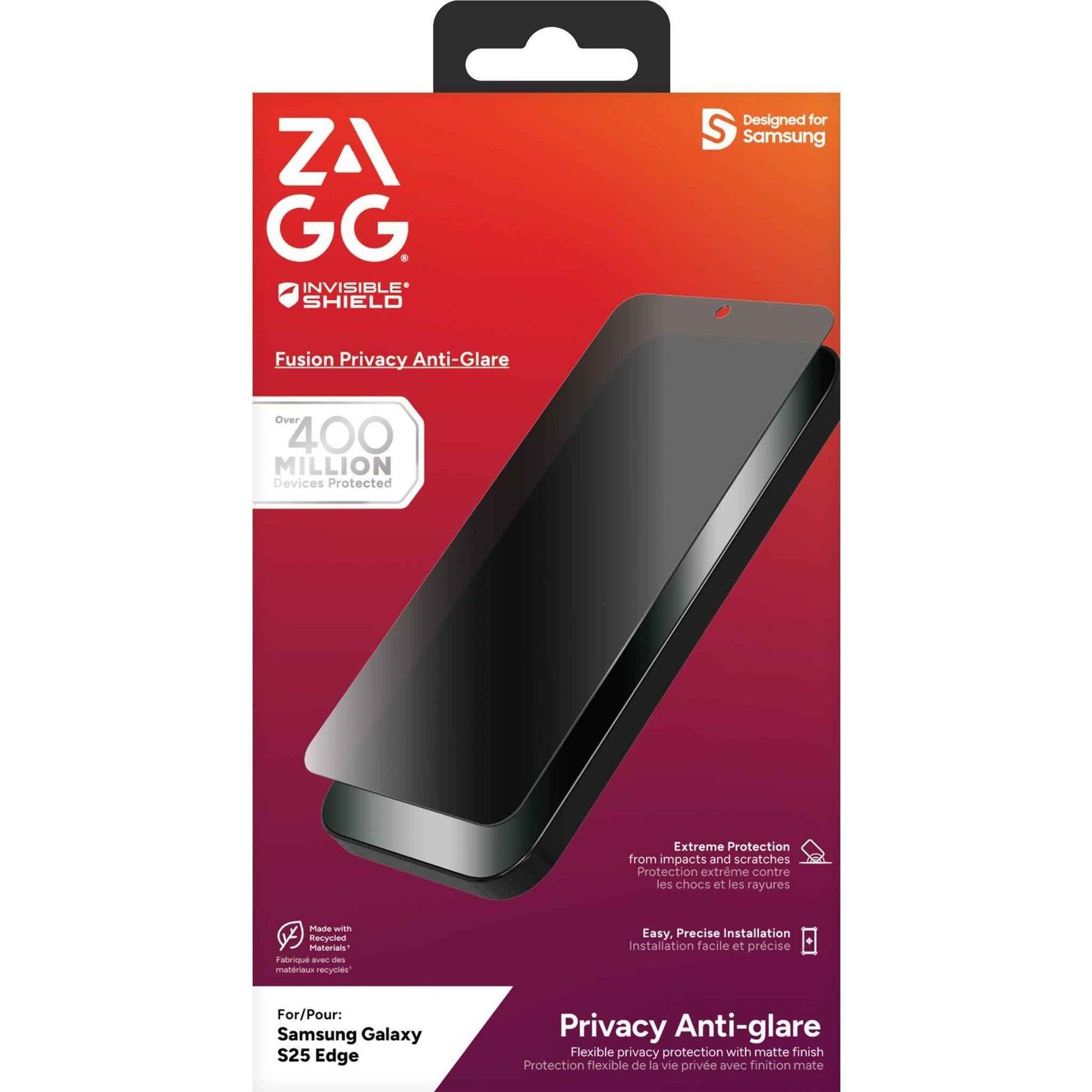 ZAGG InvisibleShield Fusion Privacy Screen Protector for Galaxy S25 Edge