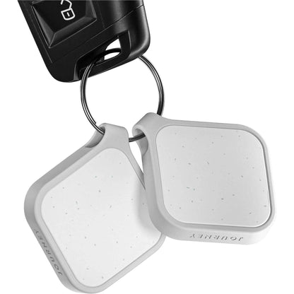 Journey Loc8 Fob Apple Find My Rechargeable Bluetooth Tracker 2 Pack (Sparkle Grey)