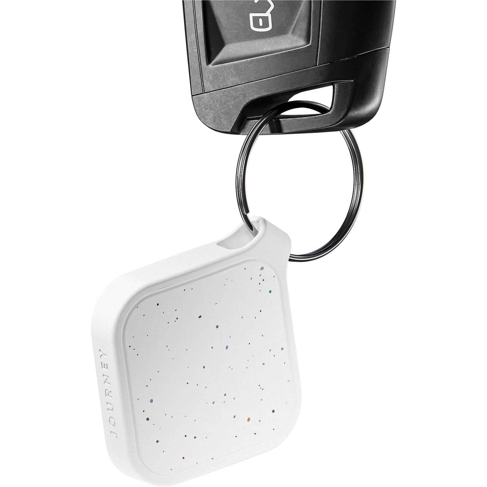 Journey Loc8 Fob Apple/Google Find My Rechargeable Bluetooth Tracker (Sparkle White)