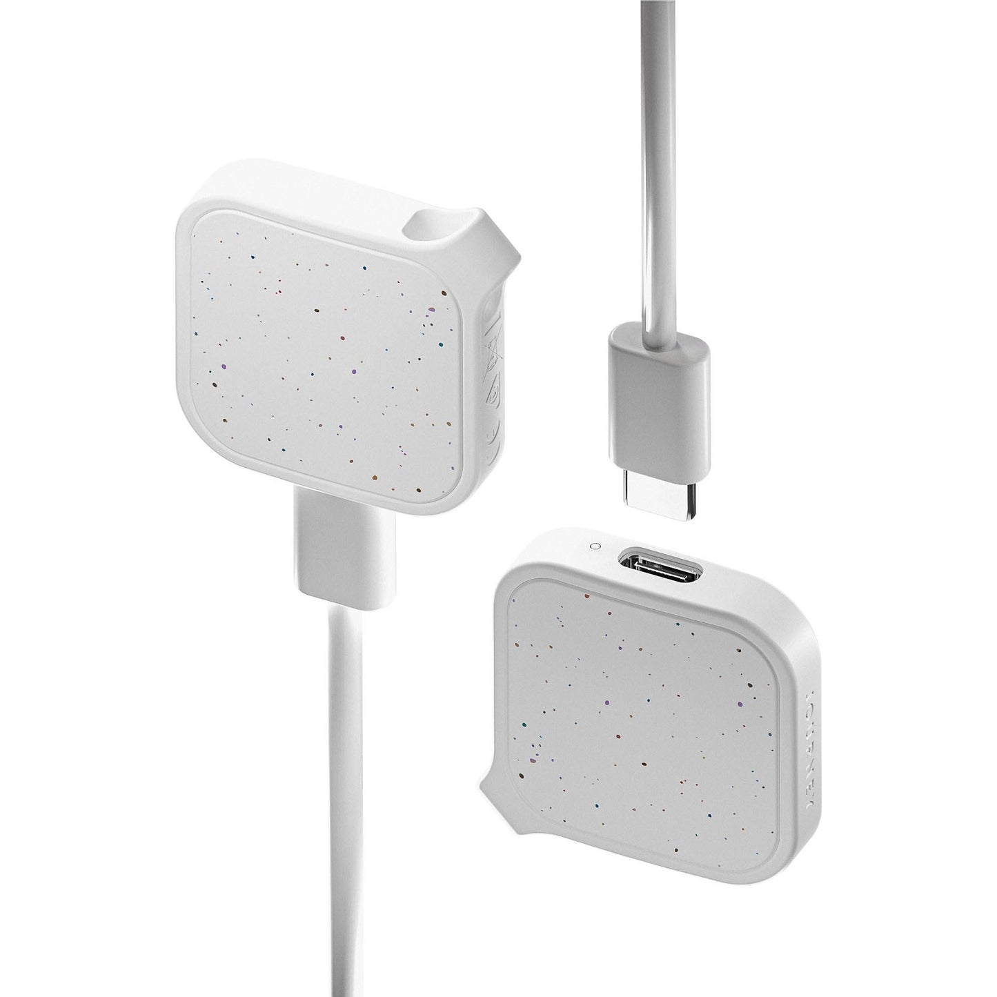 Journey Loc8 Fob Apple/Google Find My Rechargeable Bluetooth Tracker 2 Pack (Sparkle White)