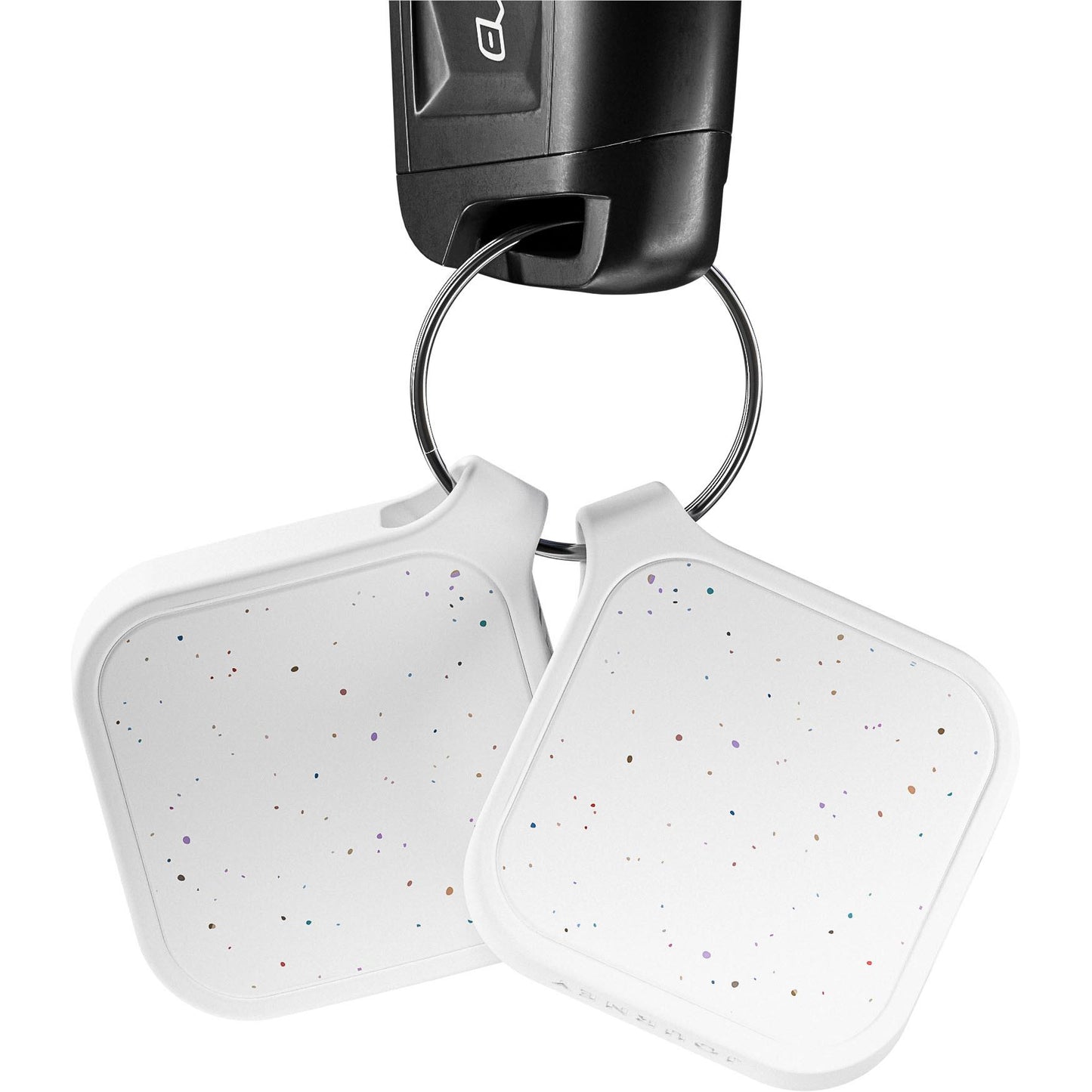 Journey Loc8 Fob Apple/Google Find My Rechargeable Bluetooth Tracker 2 Pack (Sparkle White)