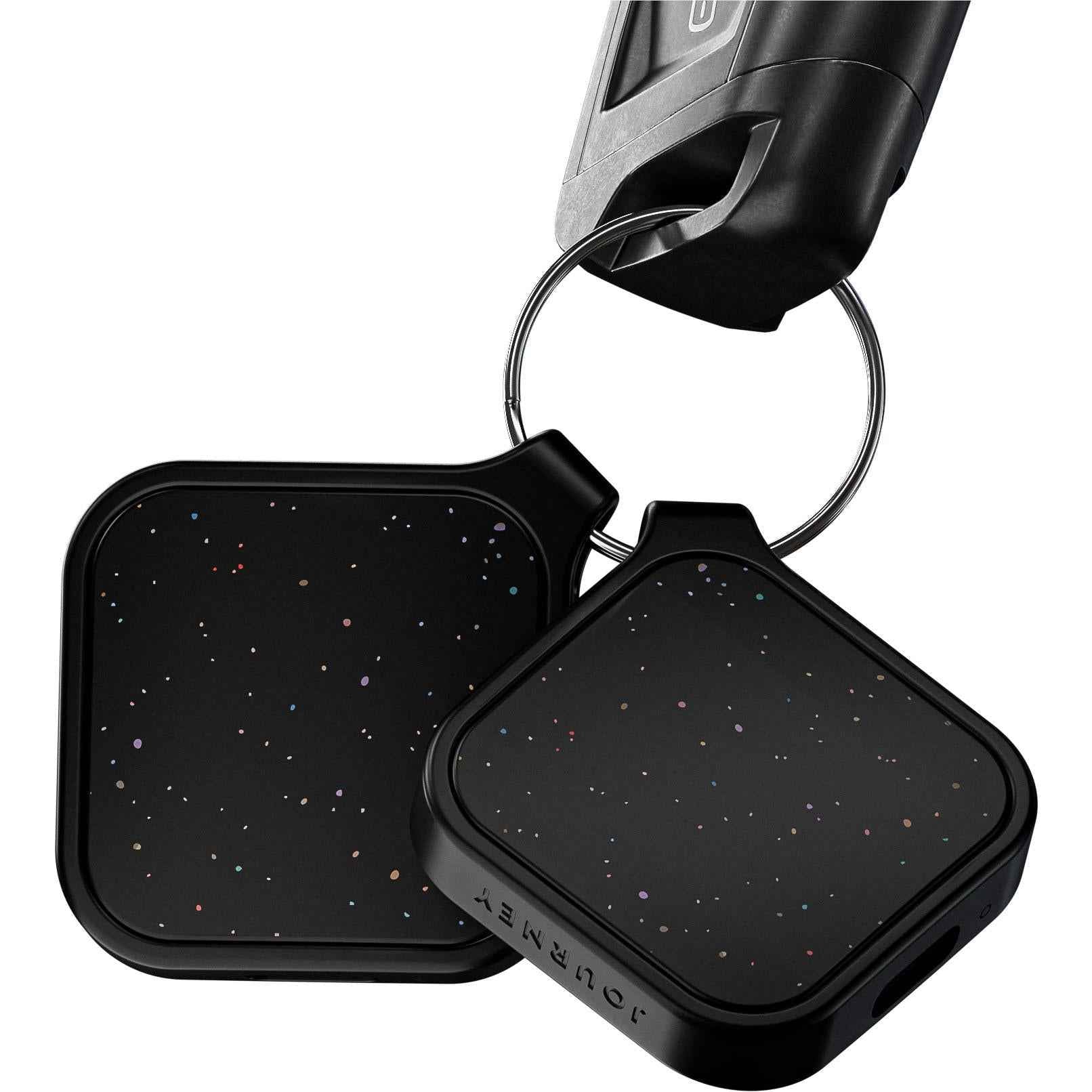 Journey Loc8 Fob Apple/Google Find My Rechargeable Bluetooth Tracker 2 Pack (Black)
