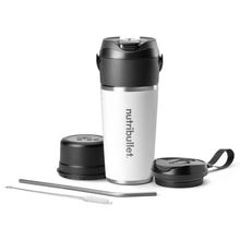 NutriBullet Flip Stainless Steel Portable Blender (White)