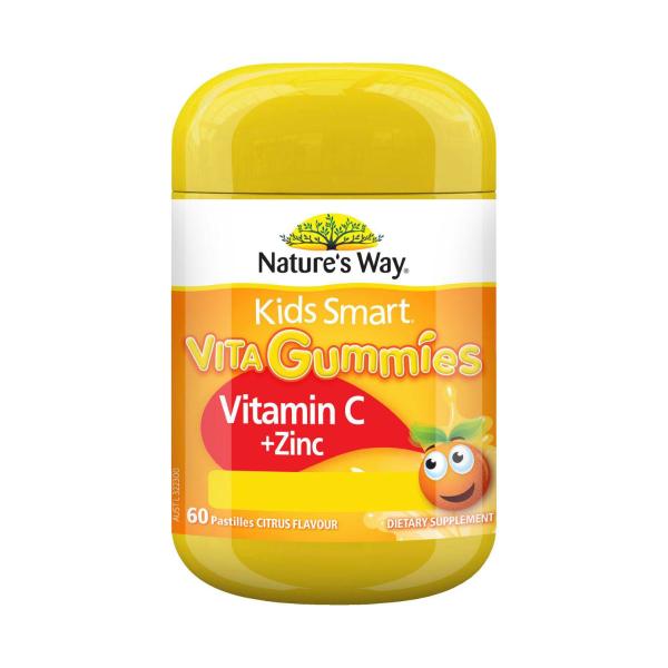 NATURE'S WAY KIDS SMART GUMMIES VITAMIN C +ZINC 60PK