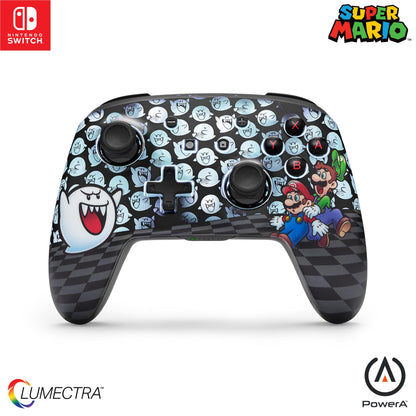 PowerA Enhanced Wireless Controller for Nintendo Switch with Ghost Lumectra - Mario Boo