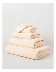 Combed Cotton Ribbed Towel Range in Ecru