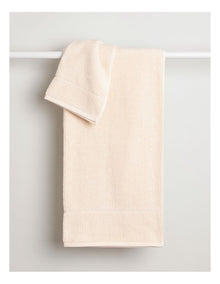Combed Cotton Ribbed Towel Range in Ecru
