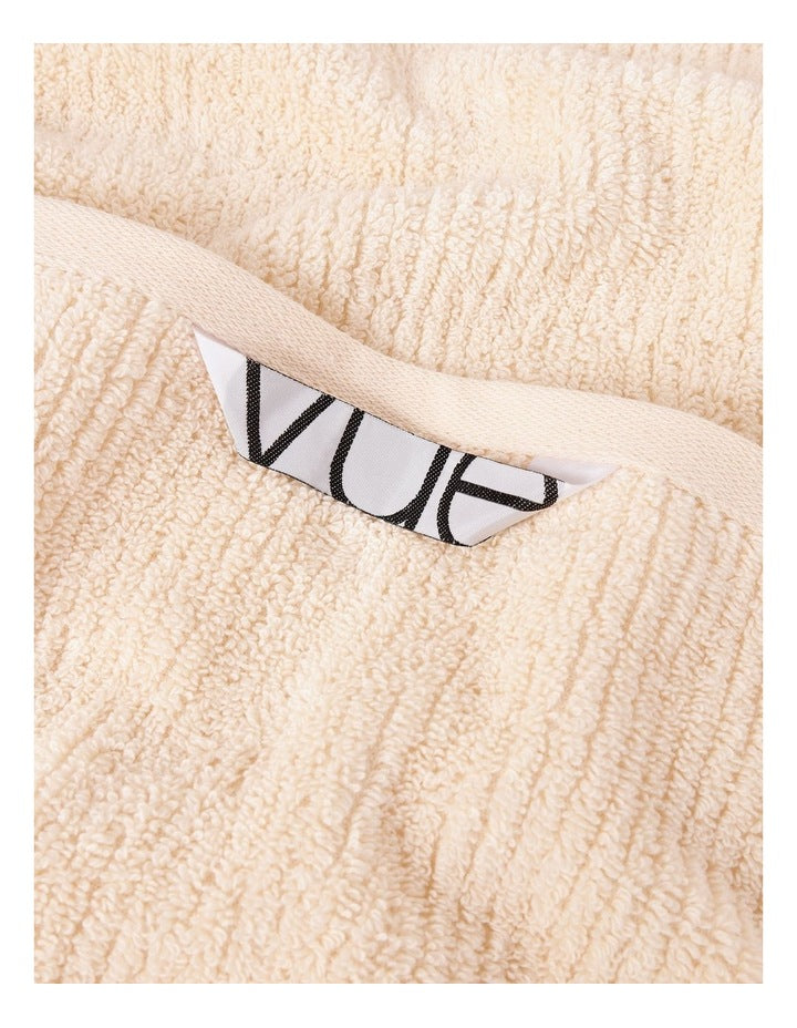 Combed Cotton Ribbed Towel Range in Ecru