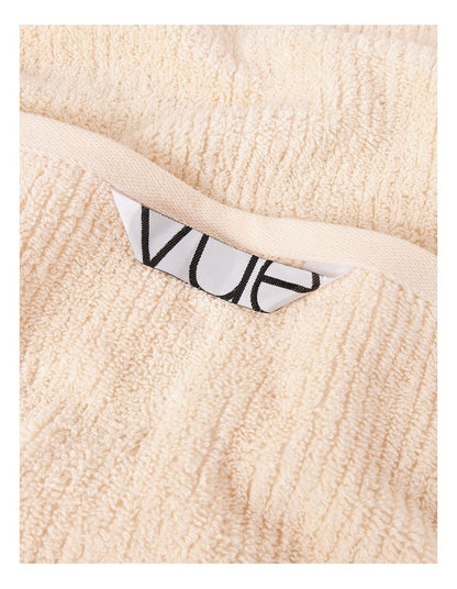 Combed Cotton Ribbed Towel Range in Ecru