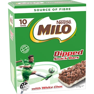 Nestle Milo Dipped Snack Bars With White Chocolate 10 pack