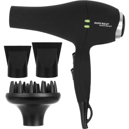 Silver Bullet 2000W Hair Dryerwith Diffuser (Black Velvet)
