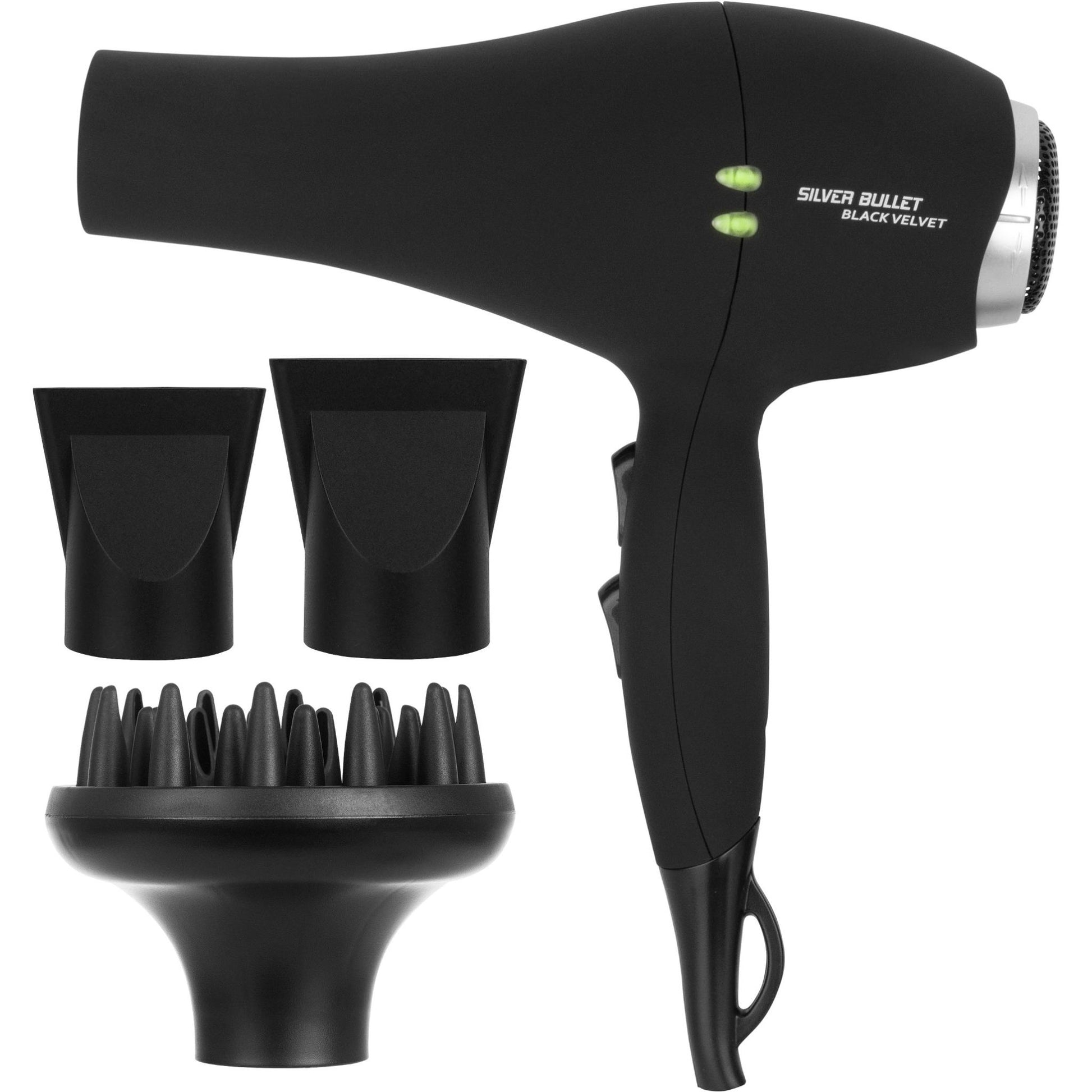 Silver Bullet 2000W Hair Dryerwith Diffuser (Black Velvet)