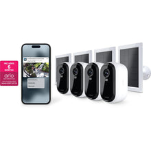 Arlo Essential Security Camera Kit with Solar Panel (4 Pack)