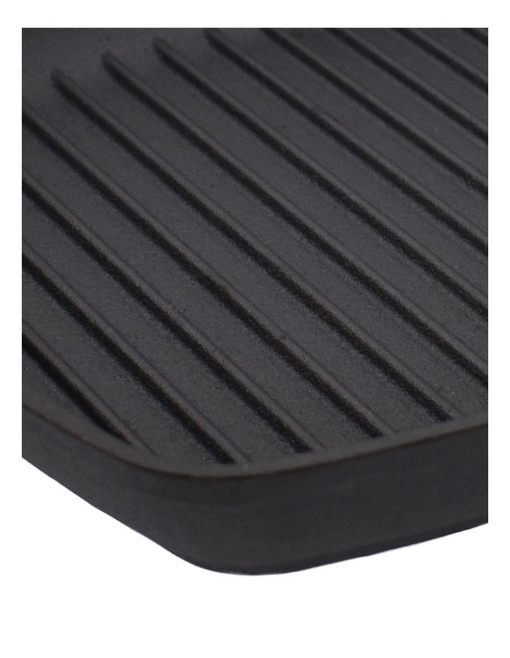 Cast Iron Seasoned Grill Pan 27cm in Black