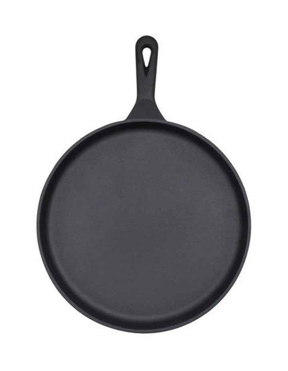 Cast Iron Seasoned Pizza Pan 26.5cm in Black