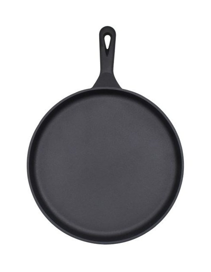 Cast Iron Seasoned Pizza Pan 26.5cm in Black