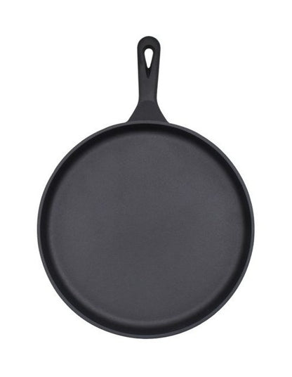 Cast Iron Seasoned Pizza Pan 26.5cm in Black