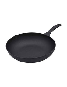 Cast Iron Seasoned Wok 30cm in Black