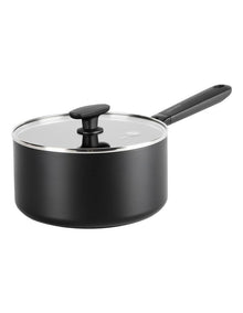 Smartshape Covered Saucepan 20cm in Black PFAS-free ceramic non-stick