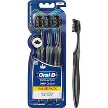 Oral-B Cross Action Charcoal Manual Toothbrush 3 pack