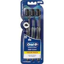 Oral-B Cross Action Charcoal Manual Toothbrush 3 pack