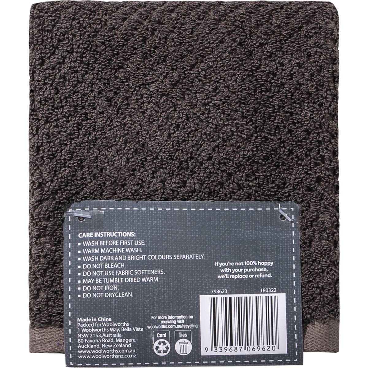 Inspire Premium Face Washer Charcoal 2 Pack